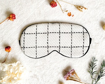 White Eye sleep mask - eye mask for men and women  - white eye pillow - Slumber SPA Pj party favor - Travel mask - Men Unisex eye mask