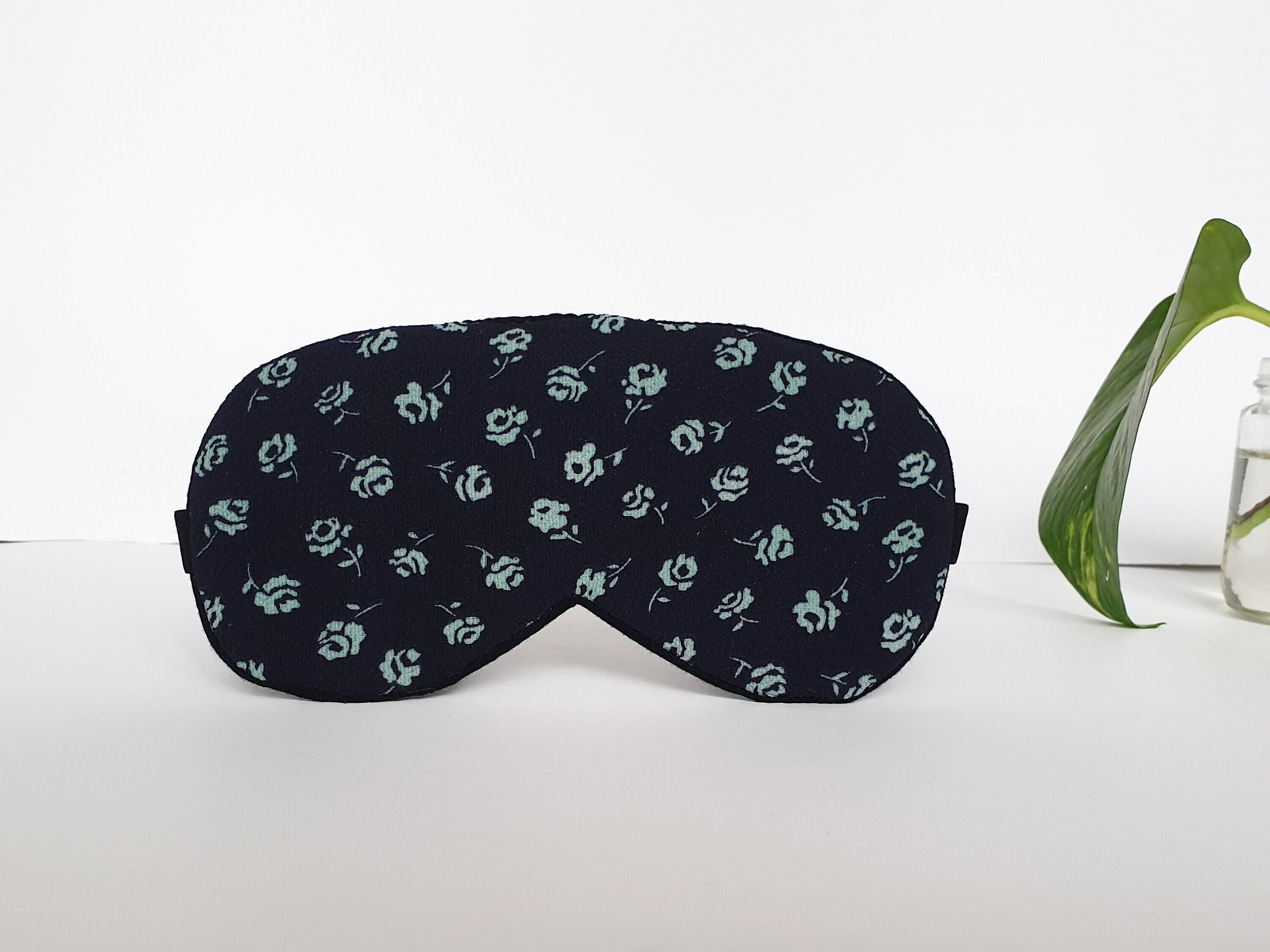 Everyday Eye mask - Organic eye sleep mask - Floral blue roses - Comfy and cute eye cover for nightwear- Slumber SPA Pj mask - Travel mask