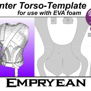 Hunter Torso Armour. &#39;Empryean&#39; Template for EVA foam .pdf file and .pdo file
