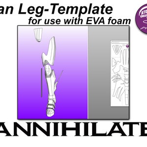 Titan Leg Armour. &#39;Annihilate&#39; Template for EVA foam .pdf file and .pdo file