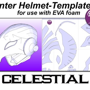 Helmet Hunter. &#39;Celestial&#39; Template for EVA foam helmet .pdf file and .pdo file