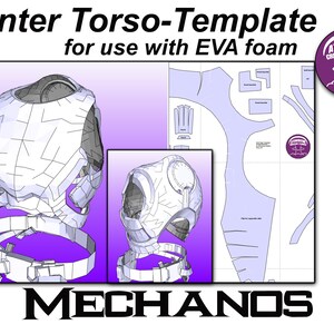 Hunter Torso Armour. &#39;Mechanos&#39; Template for EVA foam .pdf file and .pdo file