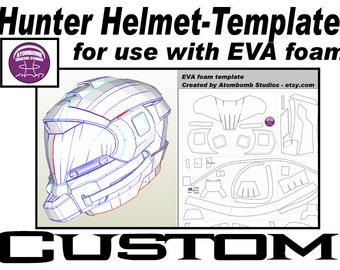 Hunter Helmet 'Custom'. Template for EVA foam .pdf file and .pdo file