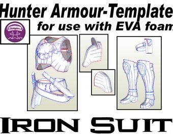 Hunter Iron Suit Armour (Male) without helmet Templates for EVA foam .pdf file and .pdo file