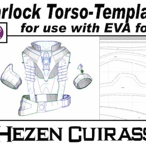 Warlock Torso Armour. &#39;Hezen&#39; Template for EVA foam .pdf file and .pdo file