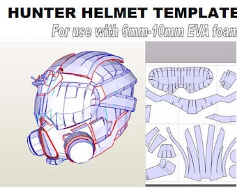 Helmet- Hunter. &#39;Rogue&#39; Template for EVA foam helmet .pdf file and .pdo file