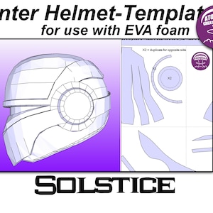 ハンターヘルメット。EVA フォームヘルメットの「Solstice」テンプレート .pdf ファイルと .pdo ファイル
