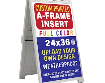 Custom Printed 24 x 36" A Frame Insert for Sandwich Board Signs