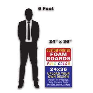 Custom Foam Board Poster Sign, 24x36 inch - Personalized Foamcore Event Signs for Wedding, Baby Shower, Presentations, Bridal Shower Bild 2