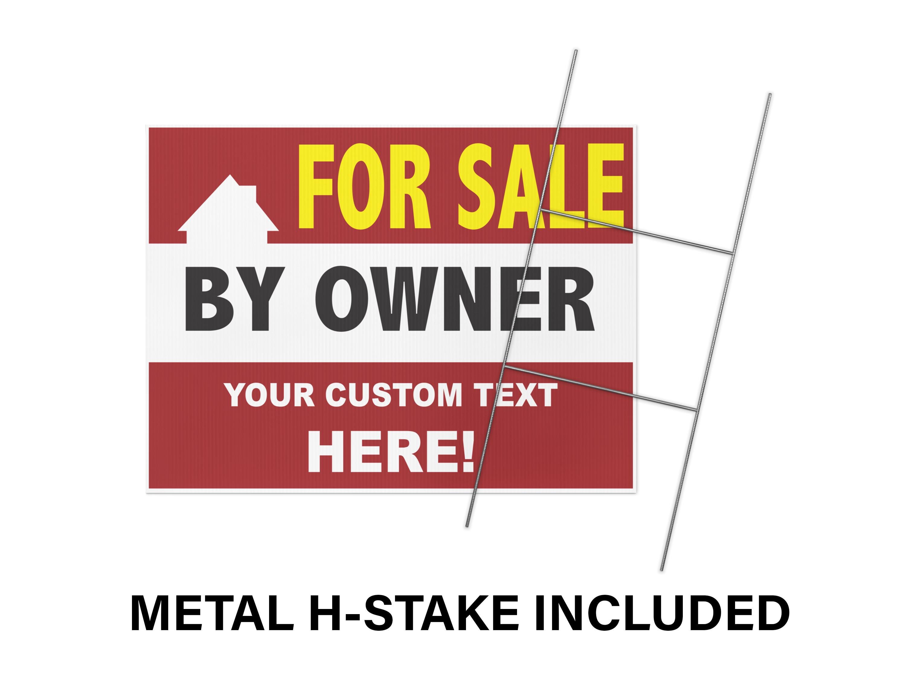 Personalized 18x24 2-sided Yard Sign - for Sale by Owner FSBO Your ...