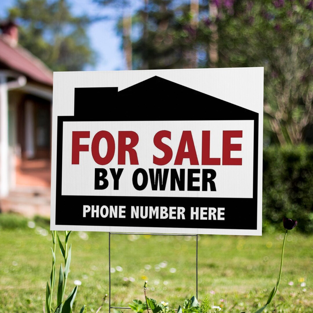 Personalized 18x24 2-sided Yard Sign - for Sale by Owner FSBO Your ...