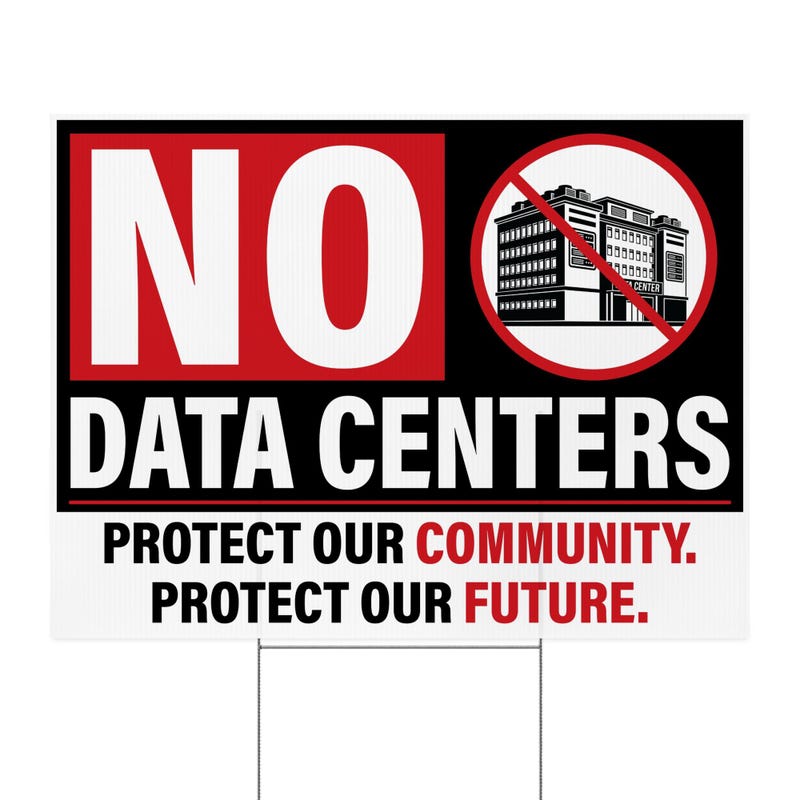 Not Data. Sign No Data Centers Sign - Etsy