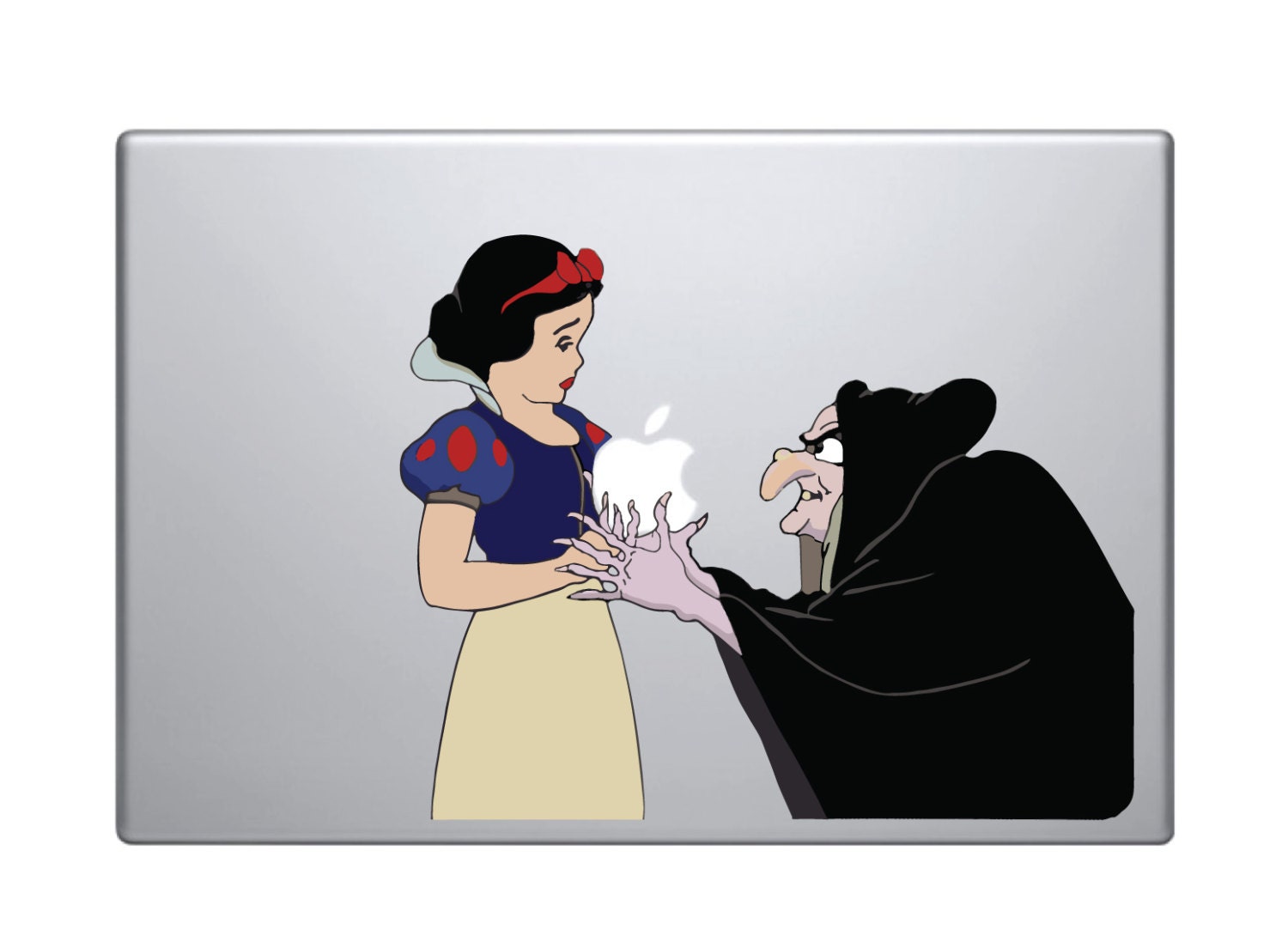 Snow White and Witch (D129) Decal for Apple MacBook  (11, 12, 13, 15, & 17 inch Pro / Air / Retina) Laminated Vinyl Decal / Sticker
