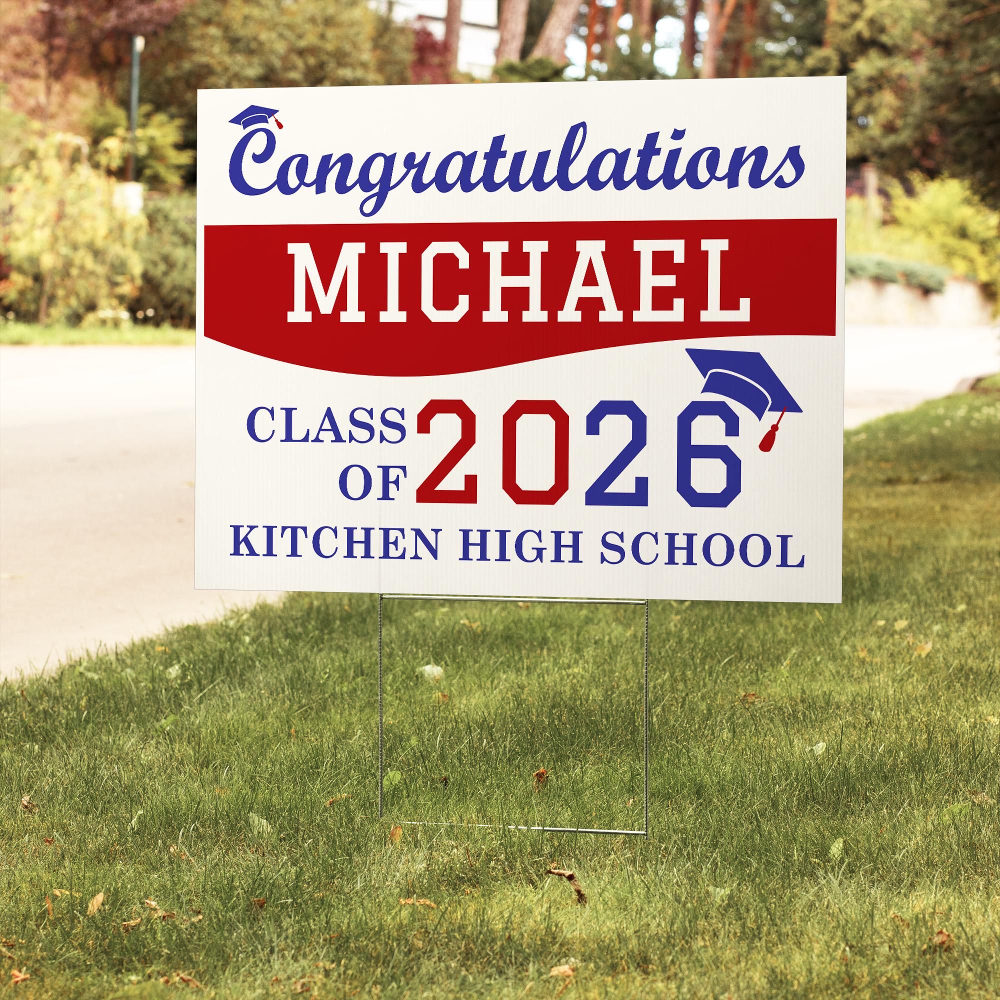 Picket Signs For Graduation Custom Graduation Yard Sign, 24 X 18