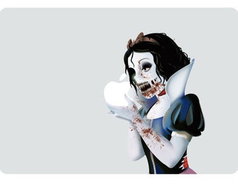 Zombie Snow White (D1061) Decal For Apple MacBook (11, 12, 13, 15, & 17 inch Pro / Air / Retina) Laminated Vinyl Decal / Sticker