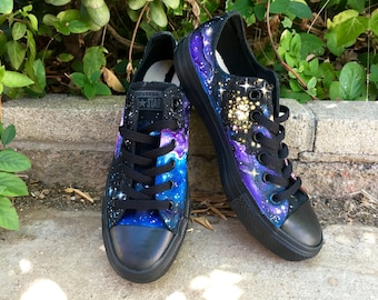 Galaxy Converse Custom Hand Painted Space Themed Shoes Chuck Taylor