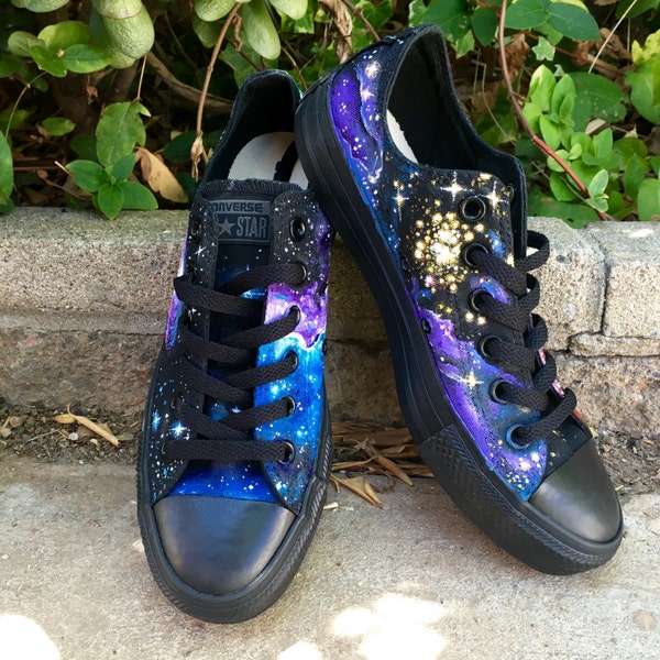 Galaxy Converse // Custom Hand-Painted Space-Themed Shoes // Chuck Taylor