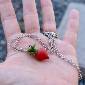 Vegetable Necklace // Beet // Tomato // Corn // Gardening // Clay Jewelry