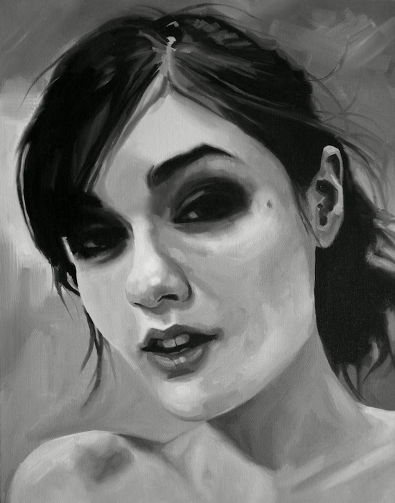 90s Goth Porn - Sasha Grey Fine Art Print (DJ - Goth - Porn - Portrait - Oil Painting -  Icons - Entourage - The Girlfriend Experience - Fetish)