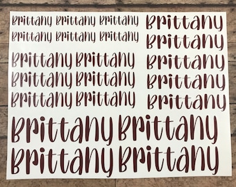 Custom Name Vinyl Decals: Back to School Stickers