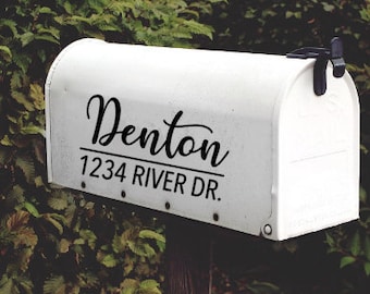 Personalized Mailbox Decal: Custom Last Name & Address Vinyl Sticker
