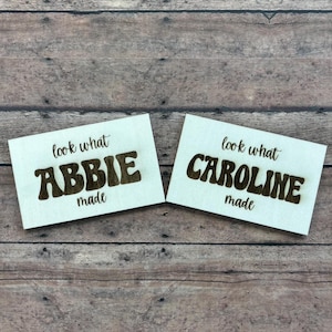 Magnet for Kids Artwork, Custom Fridge Magnet, Look What I Made Magnet, Custom Kids Gift, Artwork Display, Wood Magnet, Personalized Magnet
