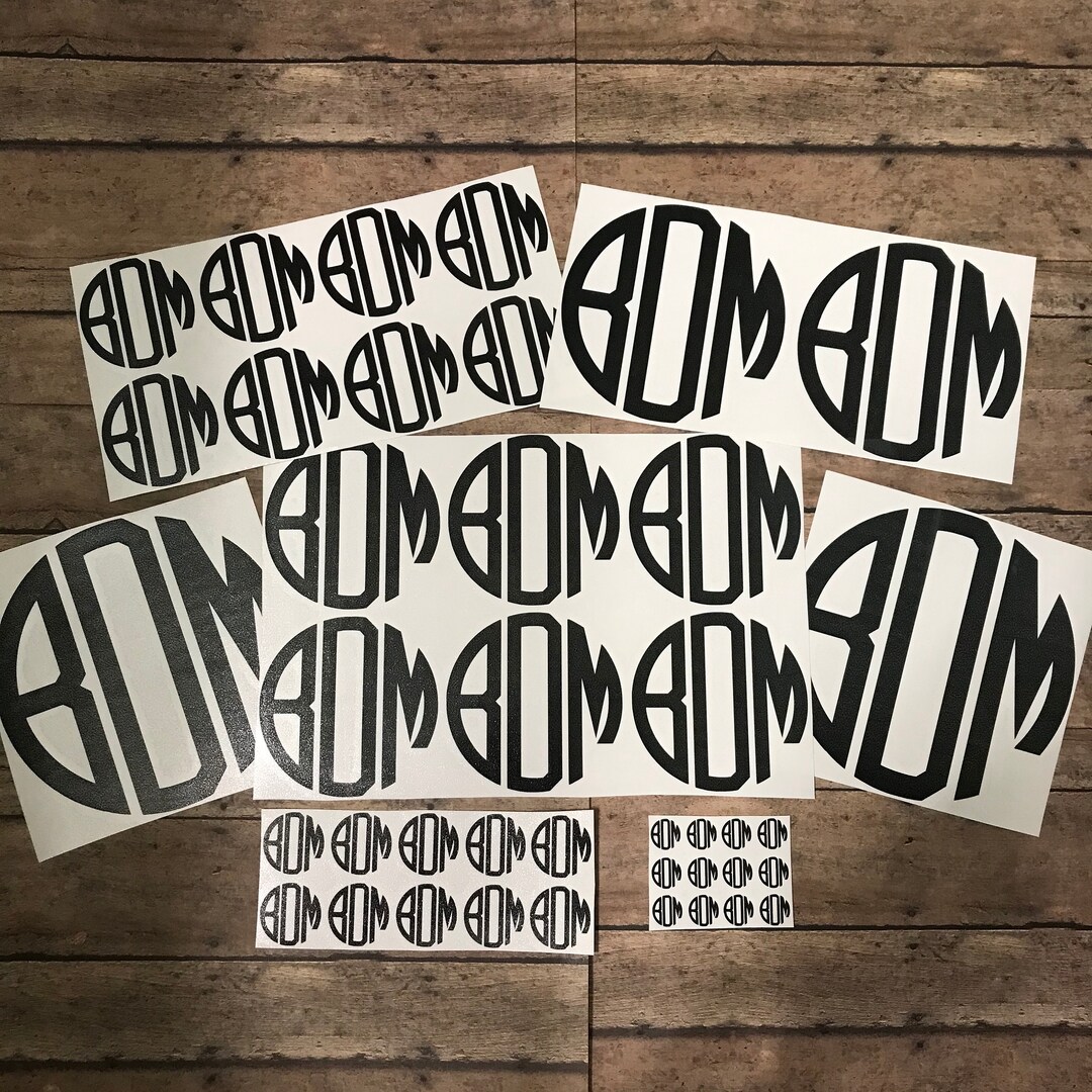 Monogram Decal Set: Personalized Vinyl Stickers, Car Decals - Etsy