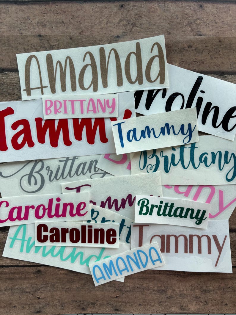 Custom Glitter Vinyl Decal: Personalized Name or Logo image 2