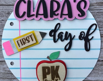 Personalized Interchangeable School Sign, First Day Photo Prop