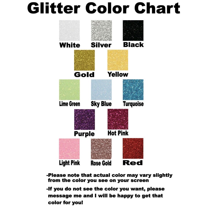 Custom Glitter Iron on Decal Personalized Heat Transfer - Etsy