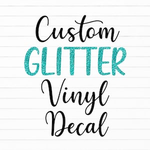 Custom Glitter Vinyl Decal: Personalized Name or Logo image 1