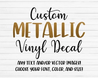 Decalcomania in vinile metallizzato personalizzata: nome personalizzato, logo, decalcomania per auto