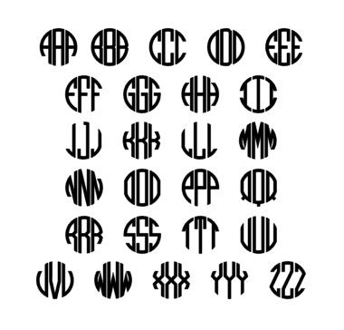Sheet of Monogram Decals Set of Monogram Decals Lot of - Etsy
