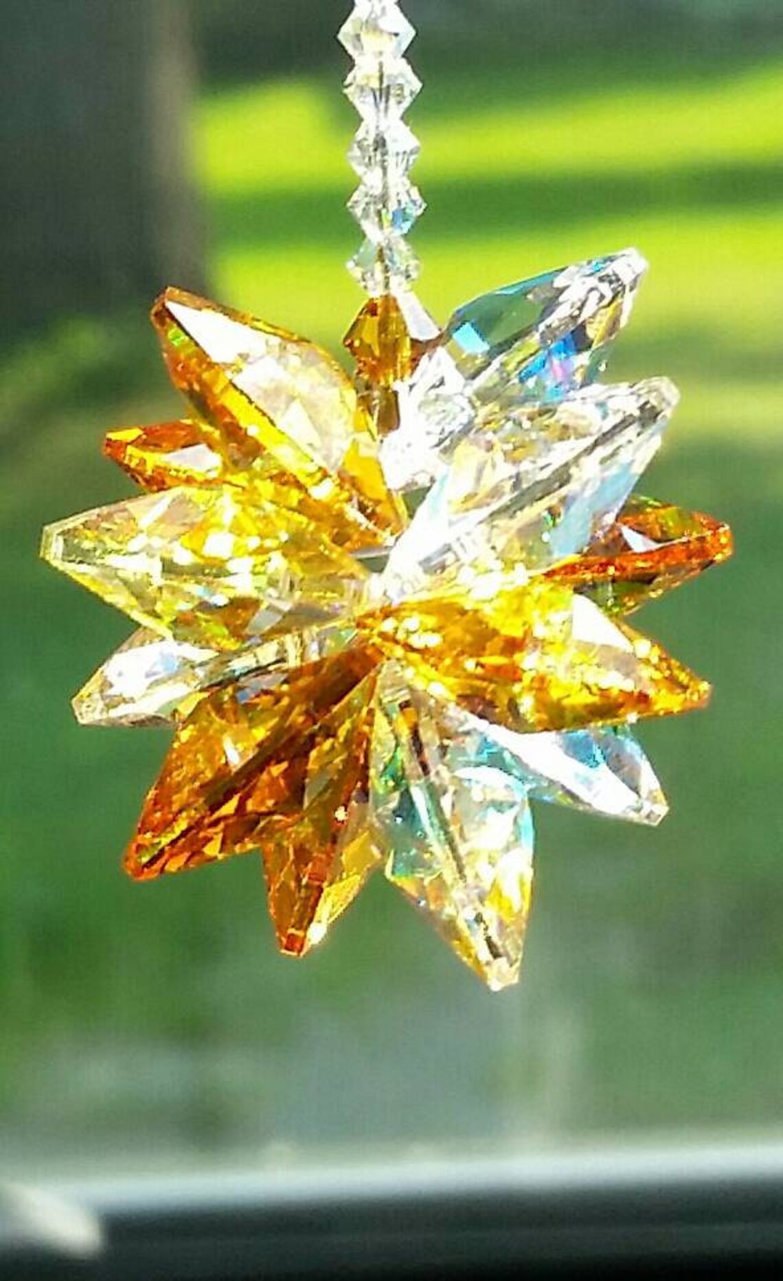 Crystal suncatcher suncatcher for car hanging crystal Etsy
