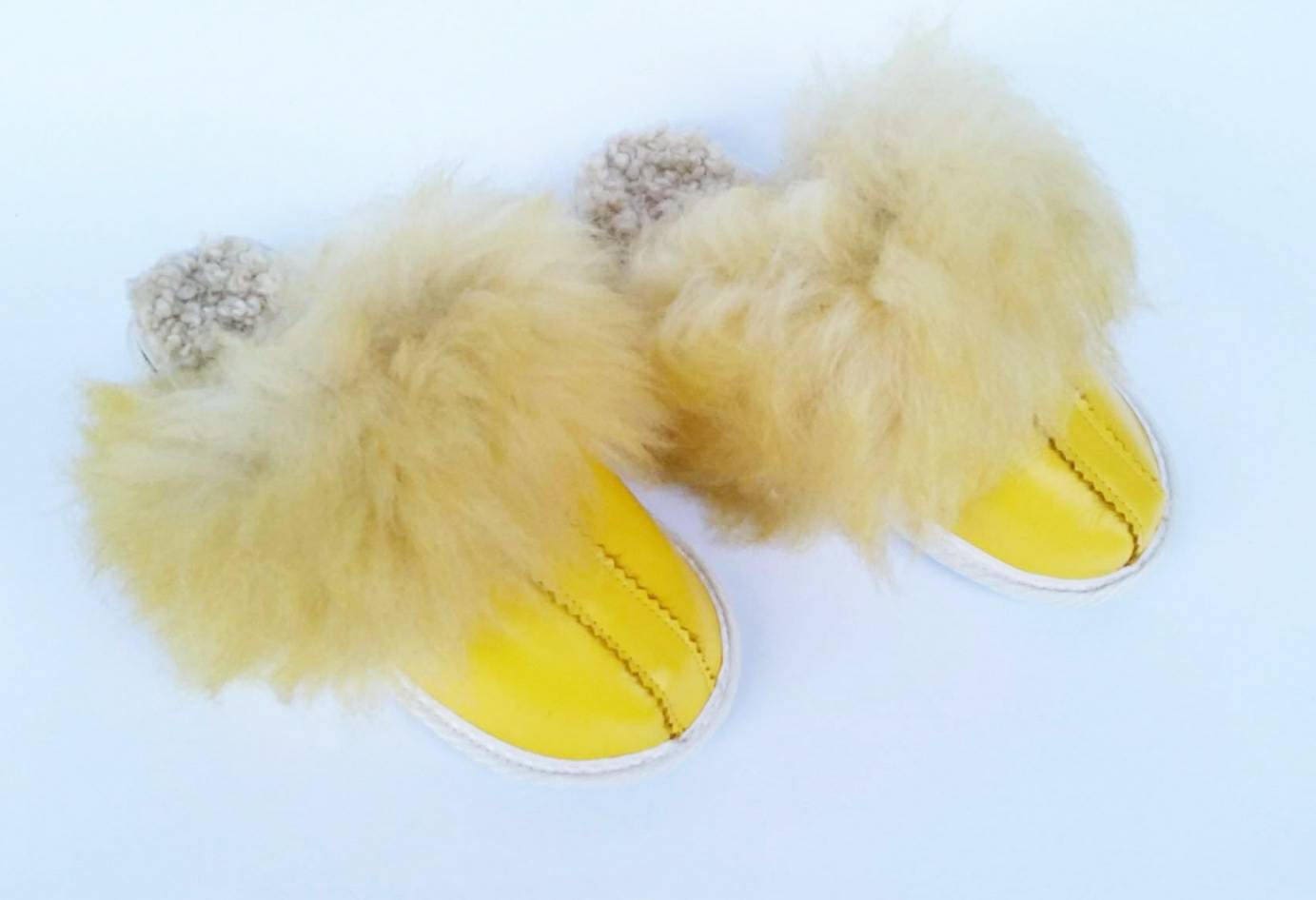 yellow earth slippers