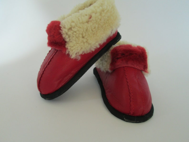 red leather moccasins