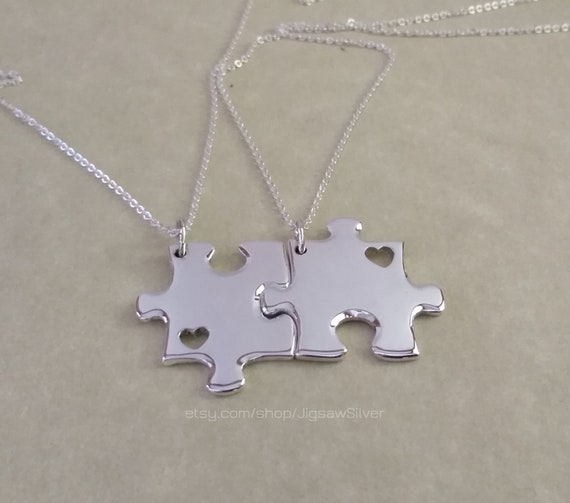 2 Piece Puzzle Necklace Best Friend - Best Friend Puzzle Pendants 2 Piece Puzzle Necklace Best Friend - Best Friend Puzzle Pendants