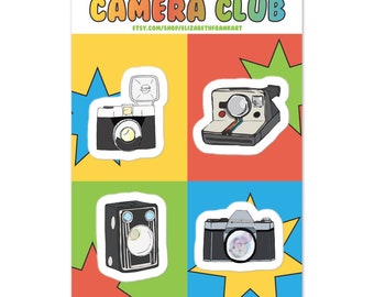 Vintagekameror | Kameraklubb | Polaroid-klistermärkesark