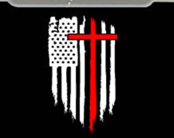 2-3/" American Grunge Flag Decal USA Old Glory Vinyl Car Bumper Sticker LH RH