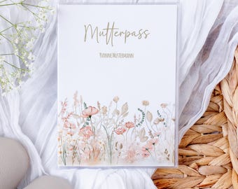 Mutterpass Hülle Mutterpasshülle personalisiert JENNY JO Schutzhülle für den deutschen Mutterpass | Geschenkidee zur Schwangerschaft
