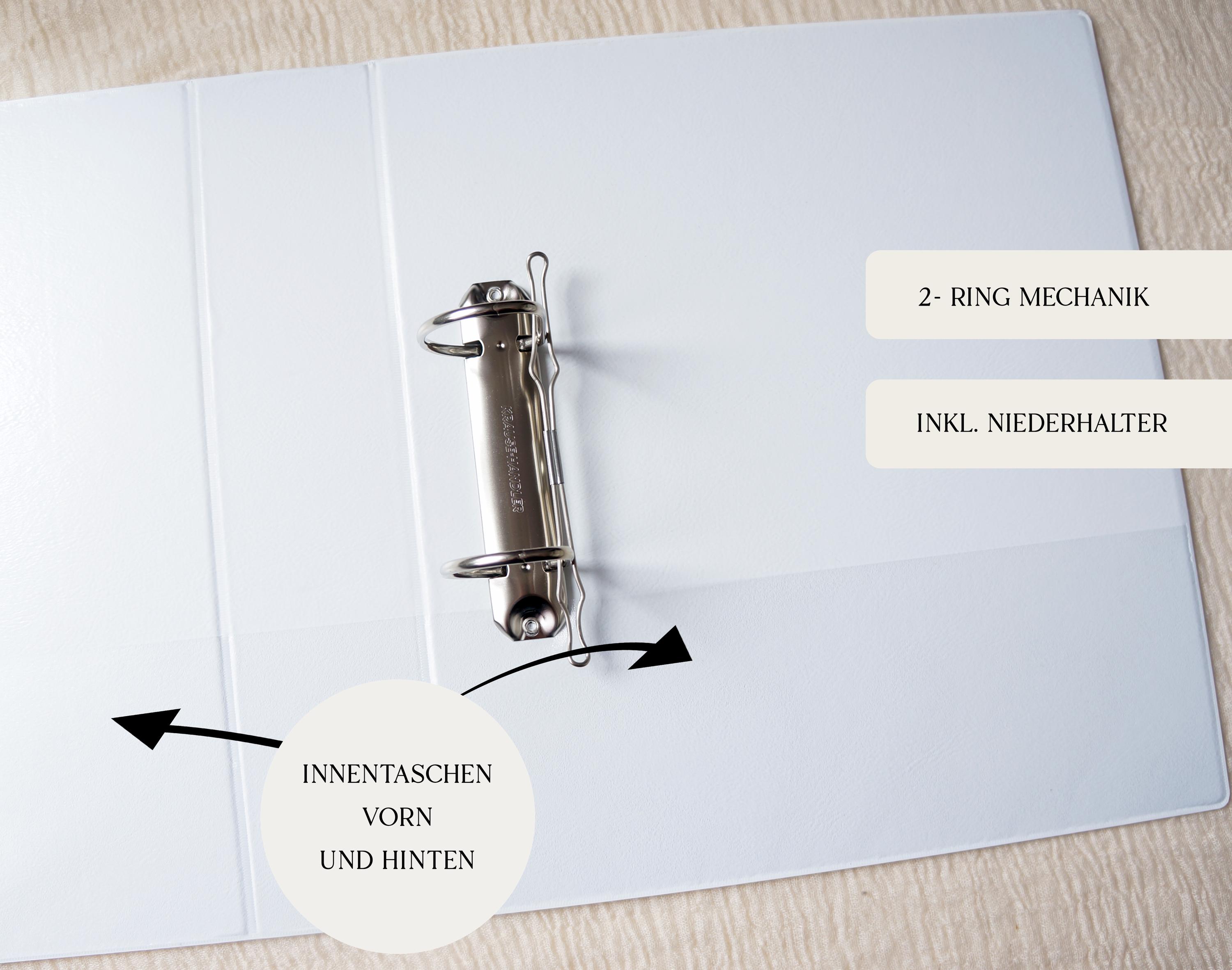 Kindergarten Ordner PRINZESSIN EINHORN personalisiert mit Namen / Sammelmappe Ringordner für Krippe Schule Kita oder Kindergarten