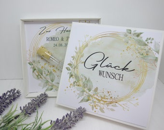 Geldgeschenk zur Hochzeit, Geschenkbox Geschenkschachtel mit Namen Hochzeitsgeschenke, personalisiertes Geschenk