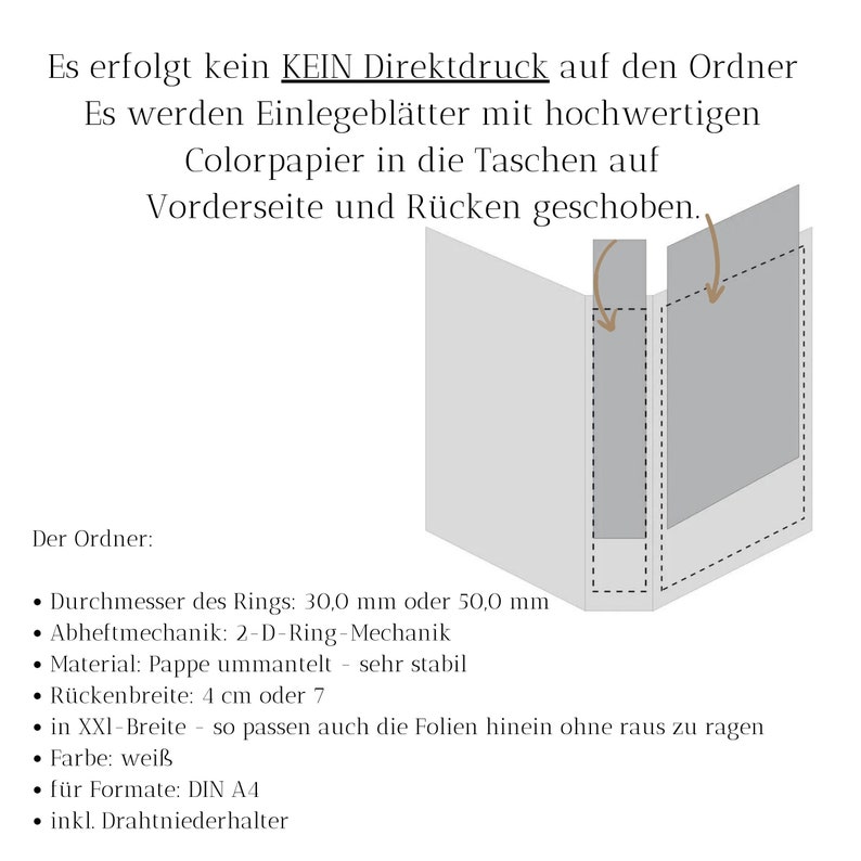 Kindergarten Ordner EINHORN REGENBOGEN Kindergartenordner Grundschulordner personalisiert mit Namen Bild 7