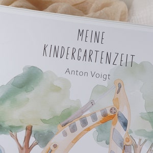 Kindergarten Ordner BAUSTELLE Kindergartenordner Grundschule Krippenordner personalisierbar mit Namen Bild 5