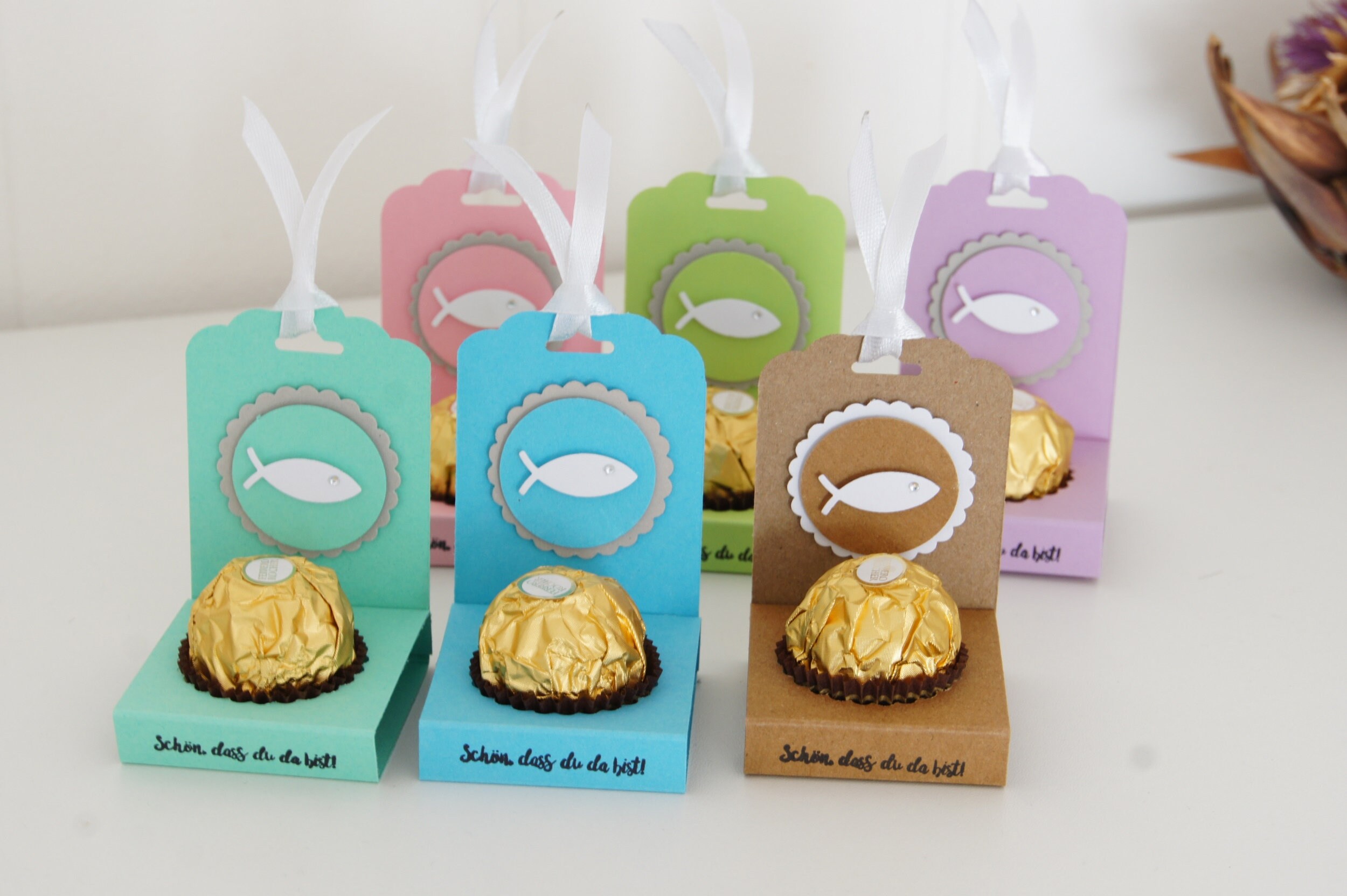 60 Gastgeschenk-Kärtchen Zur Taufe – Mit Personalisiertem Druck Für Mädchen | 4,5 X 2,5 Cm