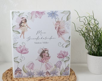 Kindergarten Ordner FEENGARTEN Kindergartenordner Grundschulordner  personalisiert mit Namen Fairy