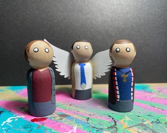 Hand Painted Peg Inspired by Supernatural