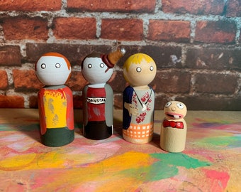 Hand Painted Peg Inspired by Idle Hands