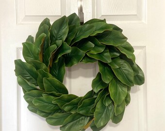 Spring Magnolia Wreath Modern Farmhouse Wreath All Seasons Magnolia Wreath Country Door Wreath  Housewarming Gift for Her Gifts under 100