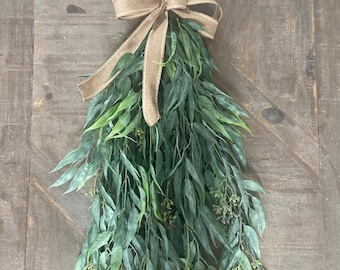 Spring Front Door Swag Eucalyptus Farmhouse Wreaths All Year Wreaths Double Door Swags Housewarming Gifts Office Door Decor Country Wreaths